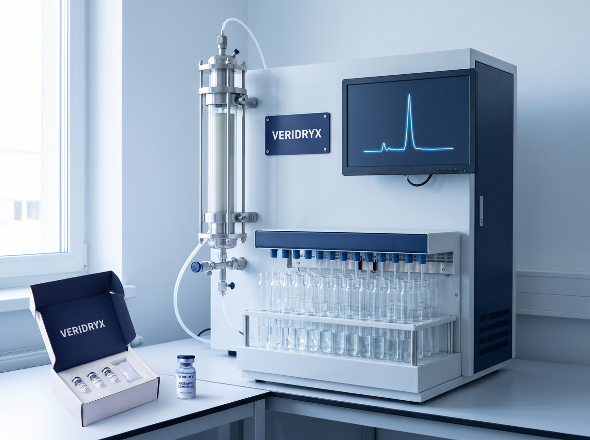 Preparative HPLC purification system with fraction collector and Veridryx box