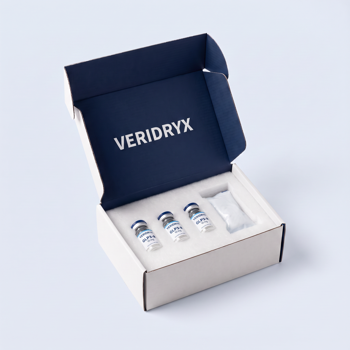 Veridryx shipping box with vials